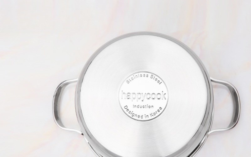 Nồi inox 3 đ&aacute;y nắp k&iacute;nh 20 cm Happycook N20-NMG