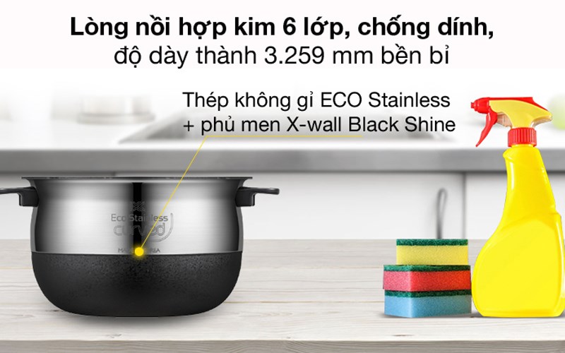 Nồi cơm &aacute;p suất cao tần Cuckoo 1.8 l&iacute;t CRP-LHTR1009F/BKSIVNCV