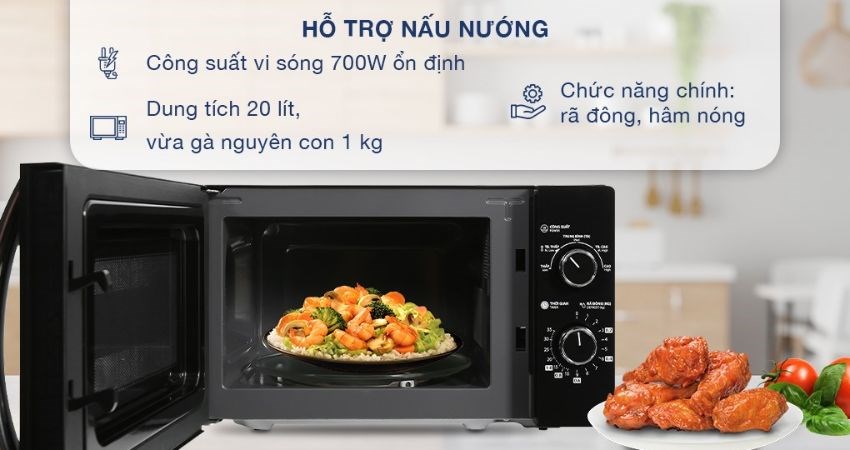 L&ograve; vi s&oacute;ng Toshiba MWP-MM20P(BK) 20 l&iacute;t