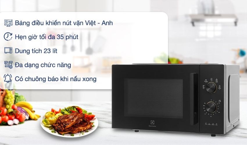 L&ograve; vi s&oacute;ng Electrolux EMM23K22B 23 l&iacute;t