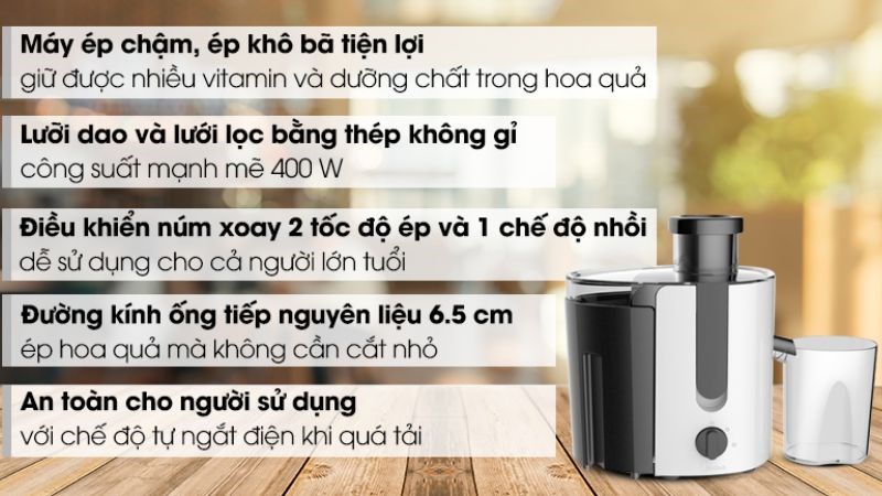 M&aacute;y &eacute;p tr&aacute;i c&acirc;y Midea MJ-JE40