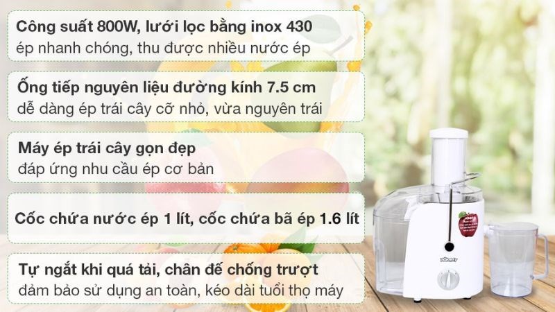 M&aacute;y &eacute;p tr&aacute;i c&acirc;y Hommy GS-321