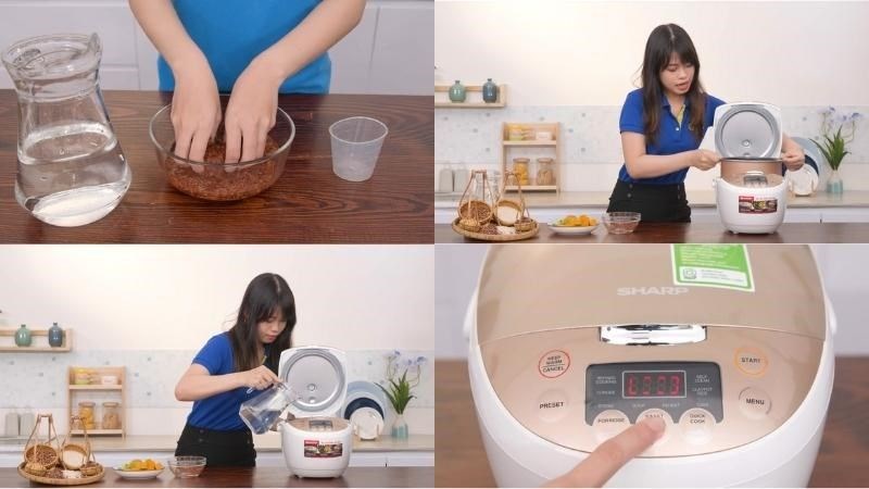 Nấu cơm gạo lứt