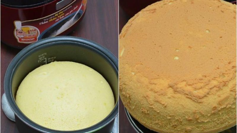 B&aacute;nh l&agrave;m bằng nồi cơm điện Sharp