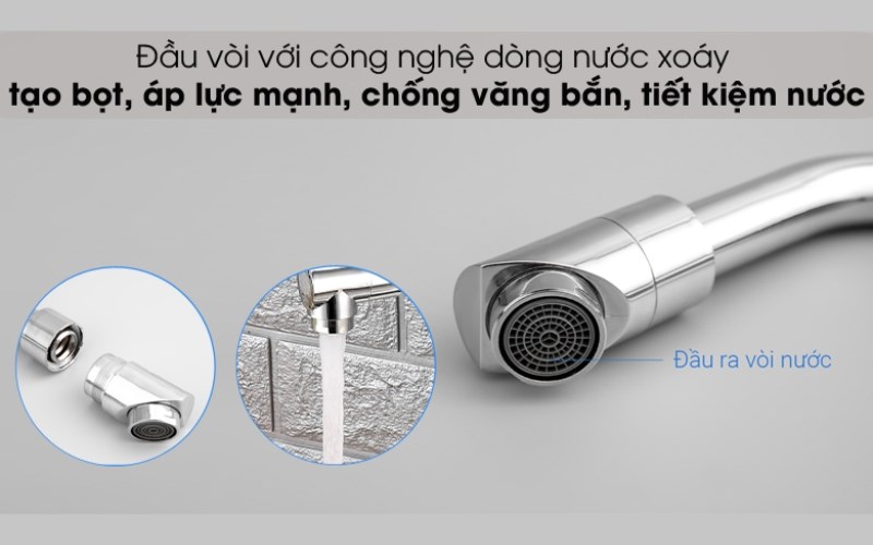V&ograve;i rửa ch&eacute;n tăng &aacute;p đồng Eurolife EL-RC04 c&oacute; phần lưới lọc tạo &aacute;p lực nước mạnh