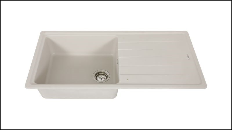 Chậu rửa ch&eacute;n 1 ngăn 1 c&aacute;nh đ&aacute; Hafele GED1S60 Kem