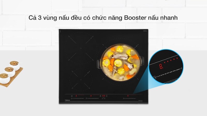 Bếp từ ba v&ugrave;ng nấu lắp &acirc;m Teka IZC 63320 BK MSS