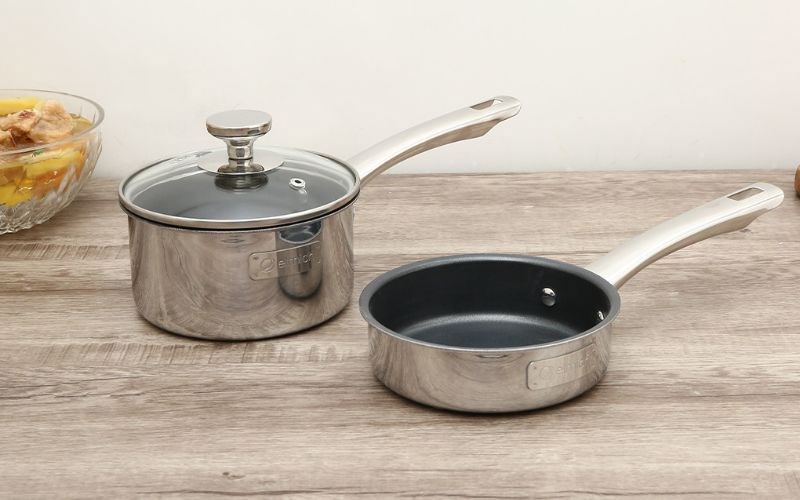 Bộ chảo qu&aacute;nh inox 3 đ&aacute;y 14 cm Elmich Trimax Baby EL-3794 
