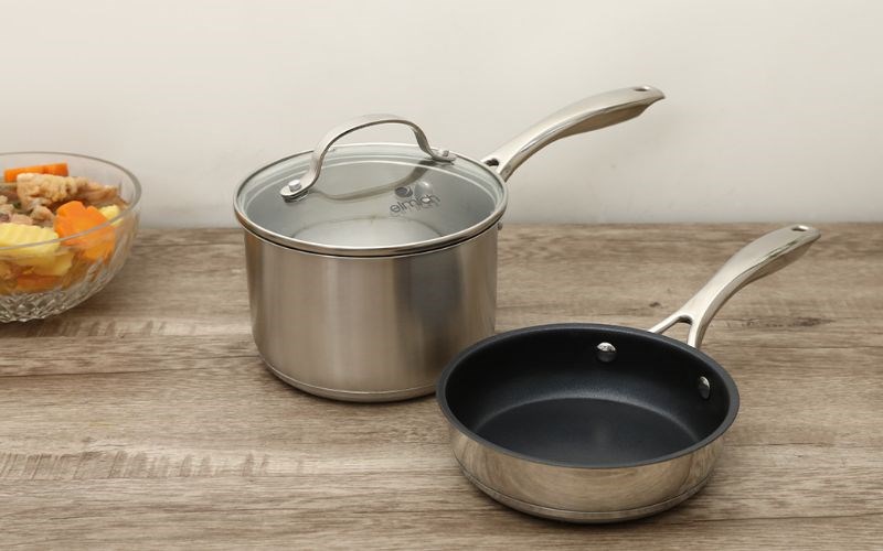  Bộ chảo qu&aacute;nh inox 3 đ&aacute;y Elmich Tri-max Baby EL-3795 