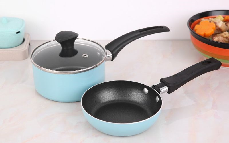 Bộ chảo qu&aacute;nh nh&ocirc;m nắp k&iacute;nh Smartcook Baby Star SM-611420MB