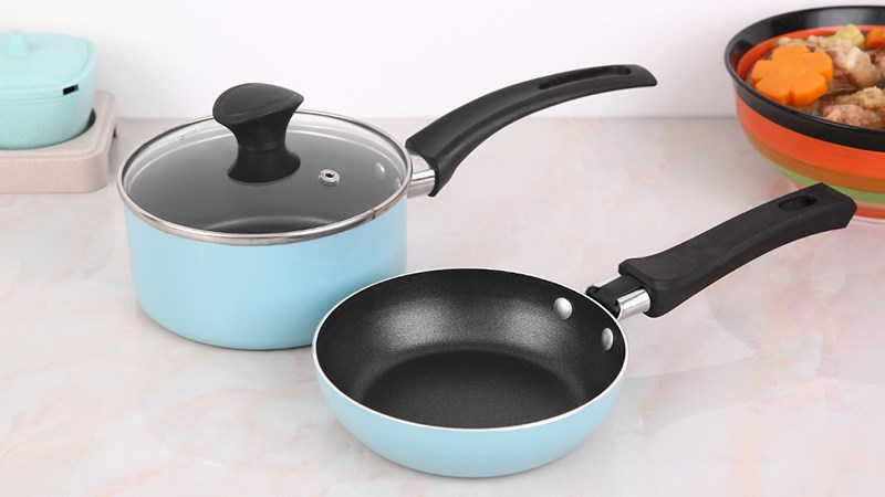 Bộ chảo qu&aacute;nh nh&ocirc;m nắp k&iacute;nh Smartcook Baby Star SM-611420MB