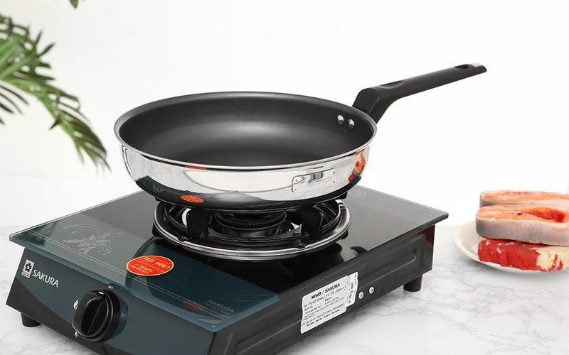 Chảo inox s&acirc;u chống d&iacute;nh đ&aacute;y từ 26 cm Elmich Trimax XP EL-3758