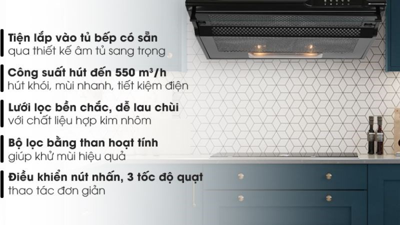 Máy hút mùi &acirc;m tủ Jenair 301-2M70BL