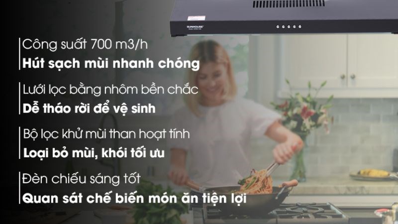 M&aacute;y h&uacute;t m&ugrave;i &acirc;m tủ Sunhouse SHB6118B