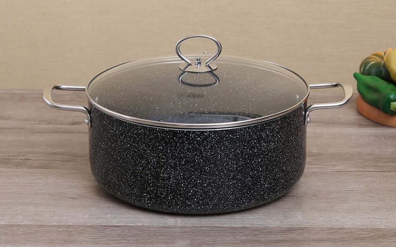 Nồi nh&ocirc;m chống d&iacute;nh nắp k&iacute;nh 26 cm DMX NDE