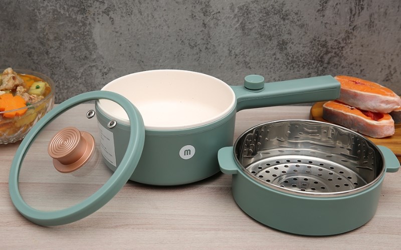 Ca nấu đa năng Mishio MK-271 1.5 l&iacute;t xanh