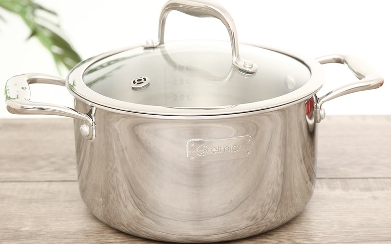 Nồi inox 3 đ&aacute;y nắp k&iacute;nh 20 cm Elmich Trimax XS EL-3747