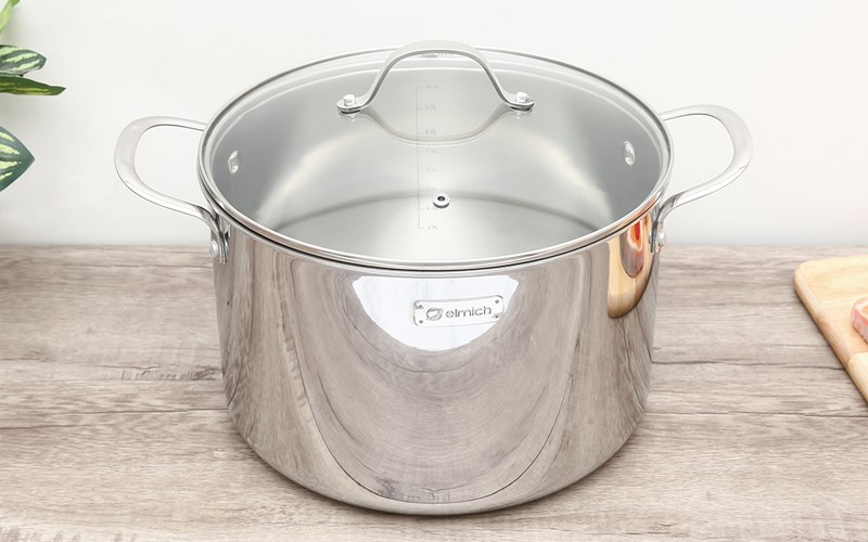 Nồi inox 3 đ&aacute;y nắp k&iacute;nh 28 cm Elmich Tri-Max 2353736