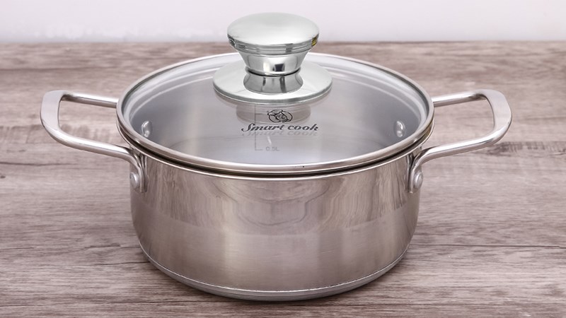 Nồi inox 3 đ&aacute;y nắp k&iacute;nh 16 cm Sunhouse SH22116