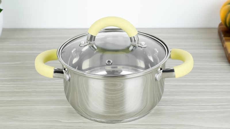 Nồi inox 3 đ&aacute;y nắp k&iacute;nh 16 cm Delites CW-S042-16