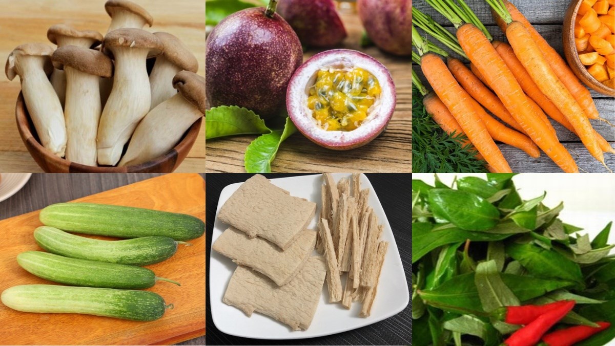 Nguyên liệu làm gỏi nấm chanh dây