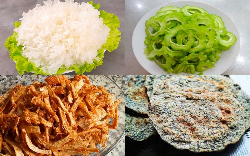 Nguyên liệu món ăn gỏi nấm tuyết chay