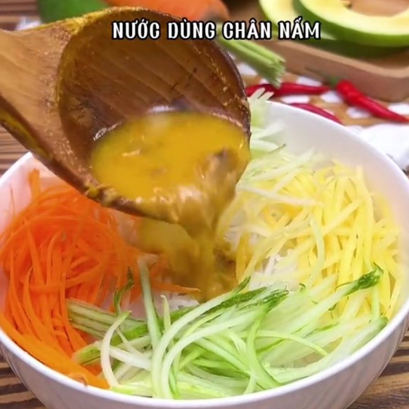 Bước 4 Hoàn thành Bún kèn chay nấm hương