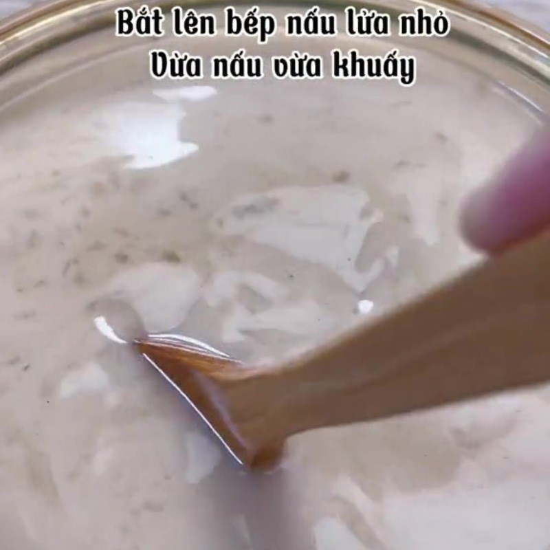 Bước 4 Nấu bột dè Bánh bột dẹt