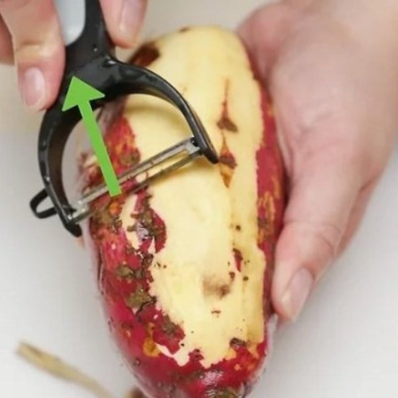 Bước 1 Hấp khoai Phù trúc cuộn khoai