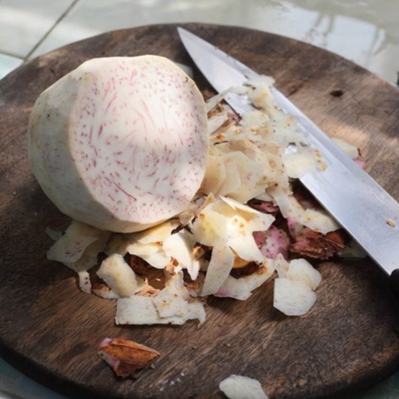 Bước 1 Hấp khoai Phù trúc cuộn khoai