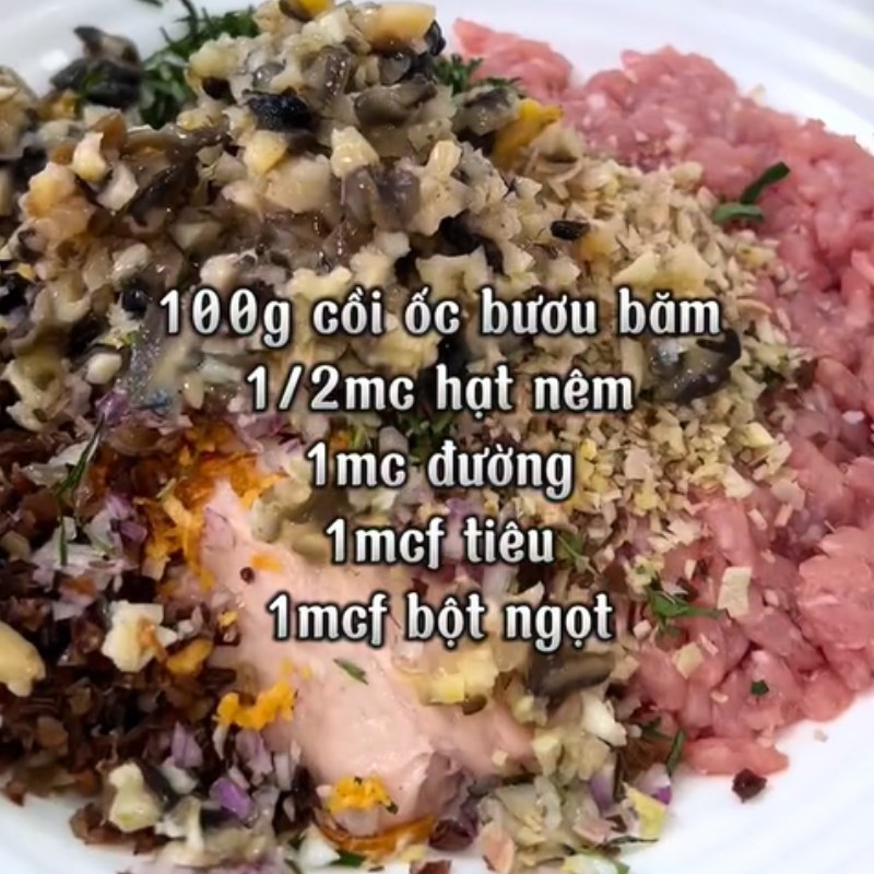 Bước 2 Làm chả ốc Chả ốc nướng lá lốt (Công thức được chia sẻ từ Tiktok Vào bếp cùng Điện máy XANH)