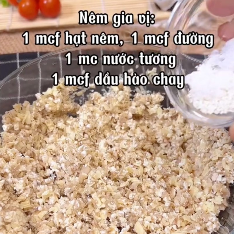 Bước 2 Làm nhân hoành thánh Hoành thánh chay nước (Công thức từ kênh tiktok Bếp chay XANH)