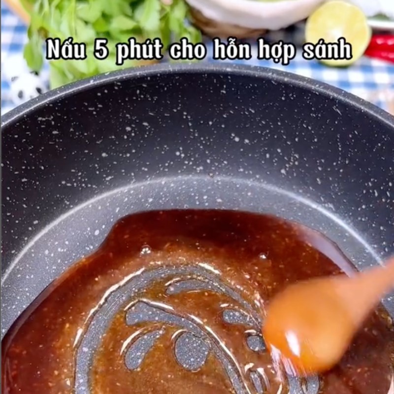 Bước 3 Làm nước trộn gỏi Gỏi nấm tuyết chay khổ qua