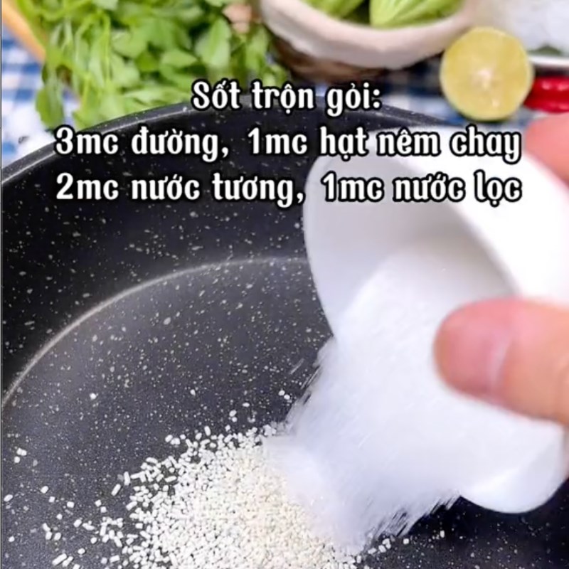 Bước 3 Làm nước trộn gỏi Gỏi nấm tuyết chay khổ qua