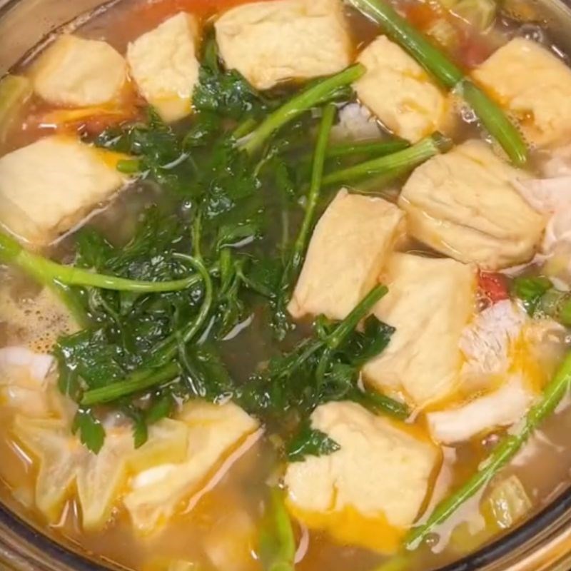 Bước 3 Nấu canh Canh chua khế chay