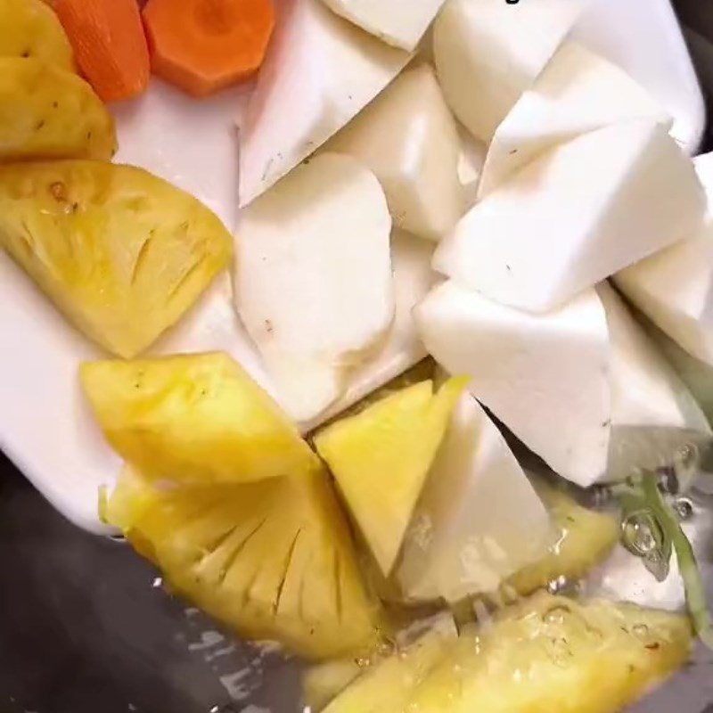 Bước 2 Nấu ngọt nước dùng Bún rong biển