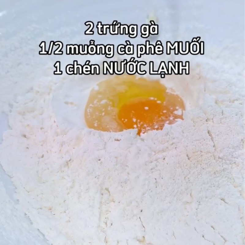 Bước 3 Pha bột bánh Bánh xèo Hàn Quốc