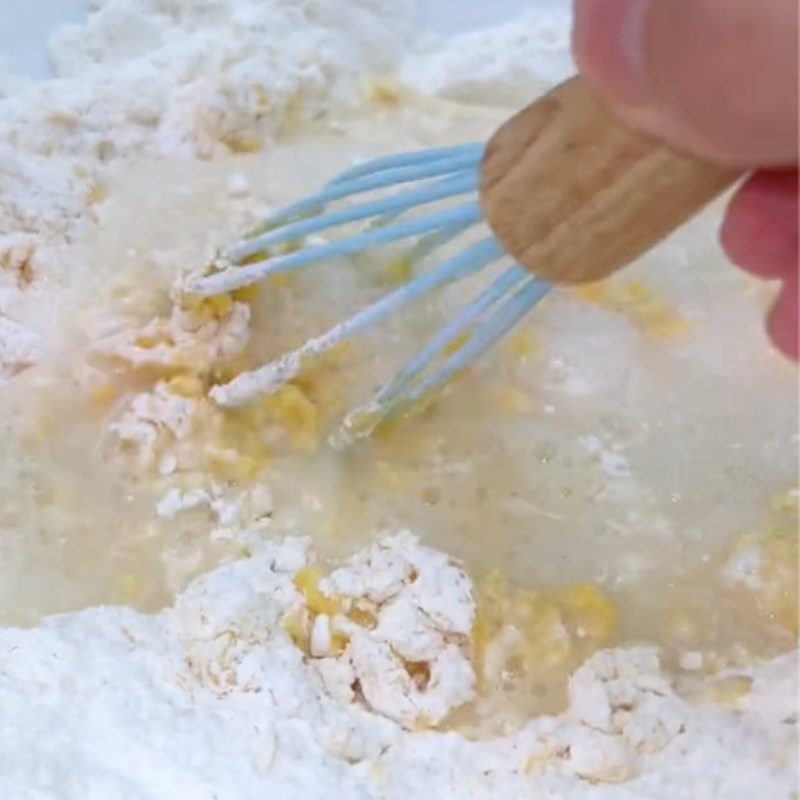 Bước 3 Pha bột bánh Bánh xèo Hàn Quốc