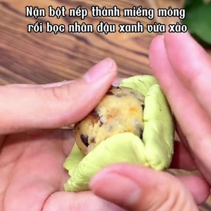 Bước 3 Pha bột và gói bánh Xôi khúc chay (Công thức được chia sẻ từ Tiktok Bếp chay XANH)