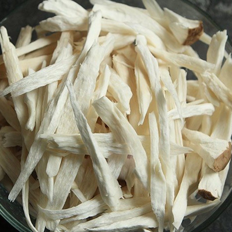 Bước 1 Sơ chế nguyên liệu Chả nấm chay rau câu