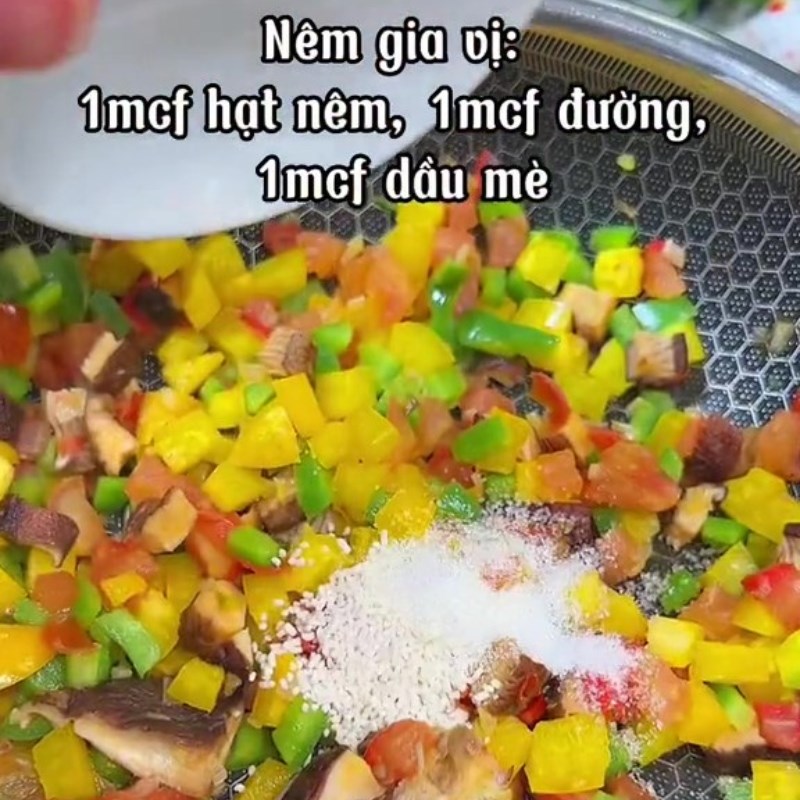 Bước 3 Sốt rau củ Đậu hũ non sốt rau củ