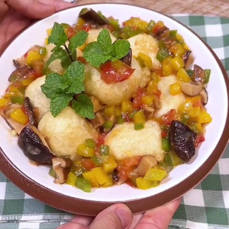 Bước 5 Thành phẩm Đậu hũ non sốt rau củ