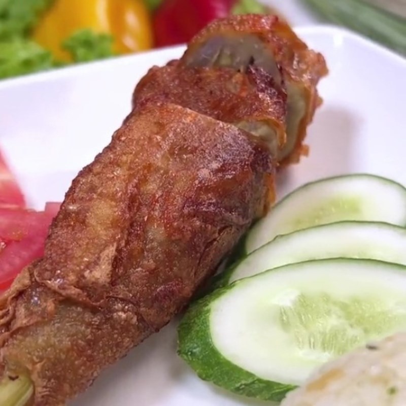 Bước 7 Thành phẩm Phù trúc cuộn khoai