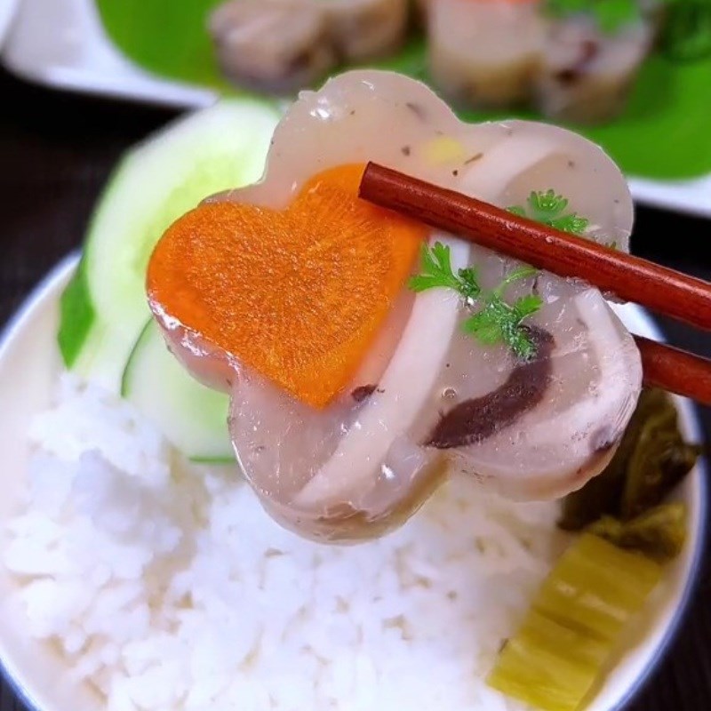 Bước 5 Thành phẩm Chả nấm chay rau câu
