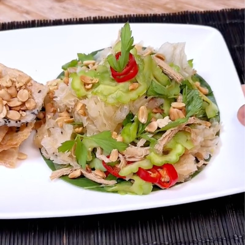 Bước 5 Thành phẩm Gỏi nấm tuyết chay khổ qua
