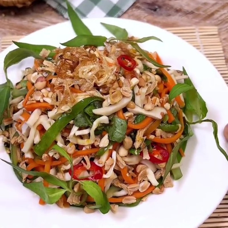 Bước 5 Thành phẩm Gỏi nấm chanh dây (Công thức được chia sẻ từ Tiktok Bếp chay XANH)