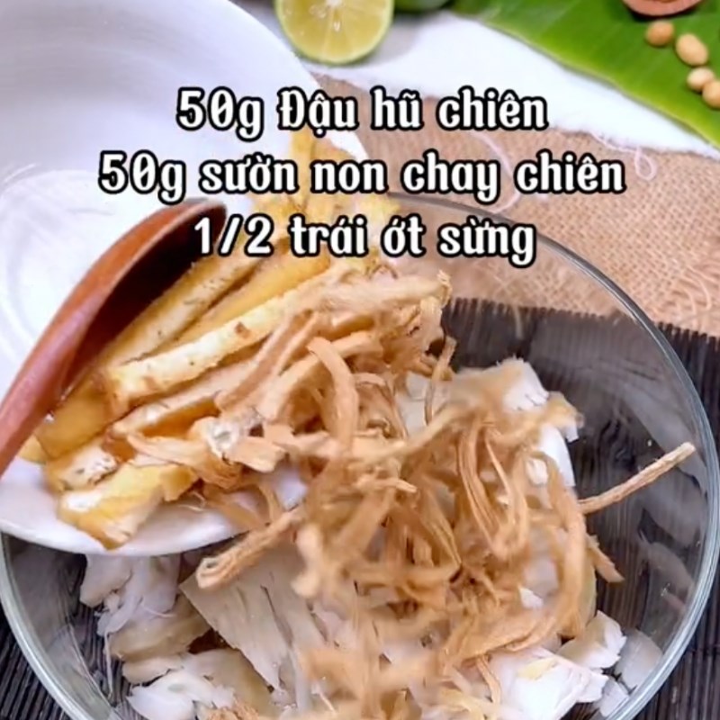 Bước 3 Trộn gỏi Gỏi mít non chay (Công thức từ kênh tiktok Bếp chay XANH)