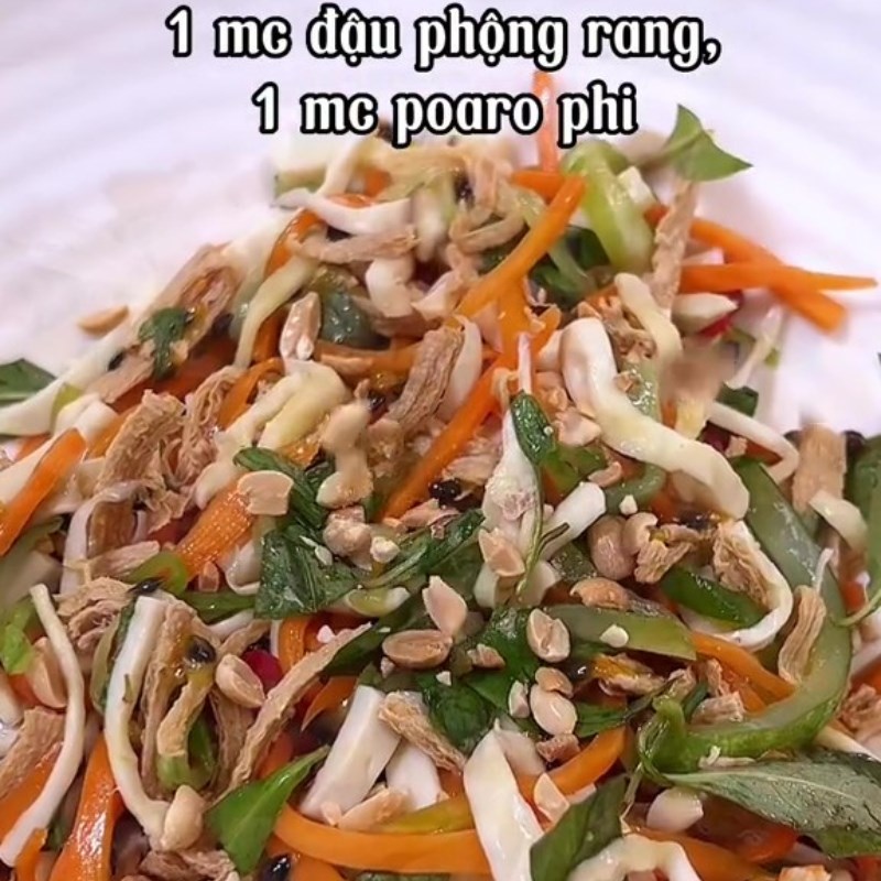 Bước 4 Trộn gỏi Gỏi nấm chanh dây (Công thức được chia sẻ từ Tiktok Bếp chay XANH)