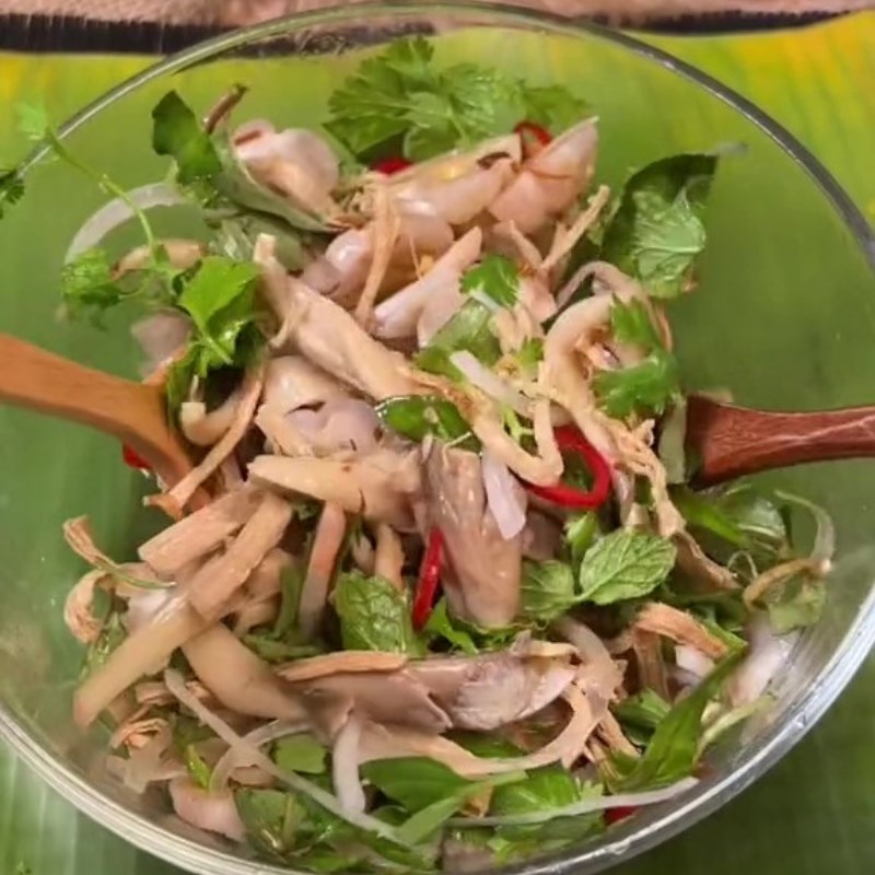 Bước 4 Trộn gỏi măng cụt Gỏi măng cụt chay (công thức từ kênh tiktok Bếp chay XANH)