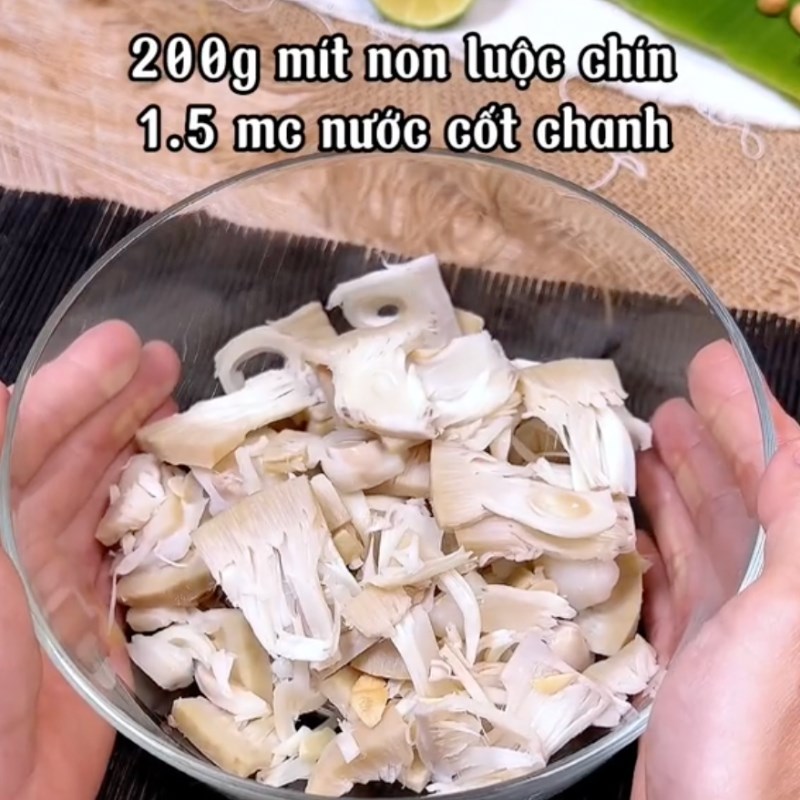 Bước 3 Trộn gỏi Gỏi mít non chay (Công thức từ kênh tiktok Bếp chay XANH)